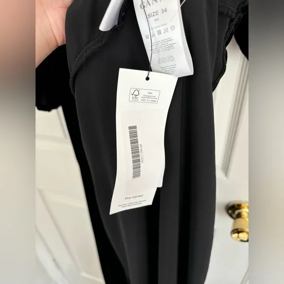 GANNI Aldine Silk Velvet Warp Dress in Black - Picture 16 of 16